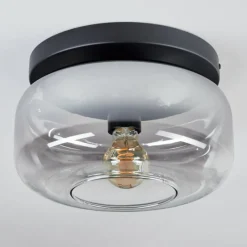 hofstein Boza Plafonnier, Boule lumineuse Clair, Fumé, 1 lumière