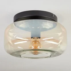 hofstein Boza Plafonnier, Boule lumineuse Ambre, Clair, 1 lumière