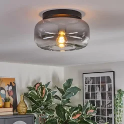 hofstein Boza Plafonnier, Boule lumineuse Clair, Fumé, 1 lumière