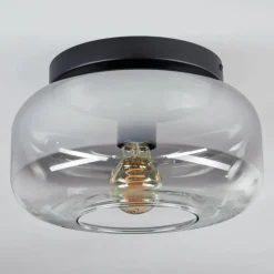 hofstein Boza Plafonnier, Boule lumineuse Clair, Fumé, 1 lumière