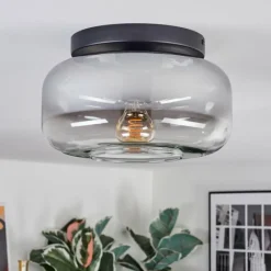 hofstein Boza Plafonnier, Boule lumineuse Clair, Fumé, 1 lumière