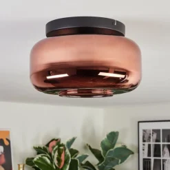 hofstein Boza Plafonnier, Boule lumineuse Cuivré, 1 lumière