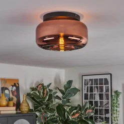 hofstein Boza Plafonnier, Boule lumineuse Cuivré, 1 lumière