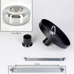 hofstein Boza Plafonnier, Boule lumineuse Fumé, 1 lumière