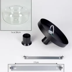 hofstein Boza Plafonnier, Boule lumineuse Clair, 1 lumière