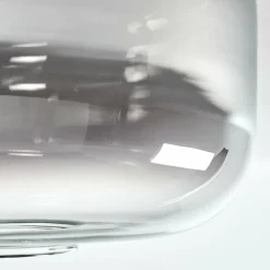 hofstein Boza Plafonnier Chrome, Clair, Fumé, 1 lumière