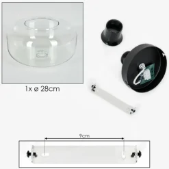 hofstein Boza Plafonnier Clair, 1 lumière