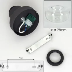 hofstein Boza Plafonnier Clair, 1 lumière