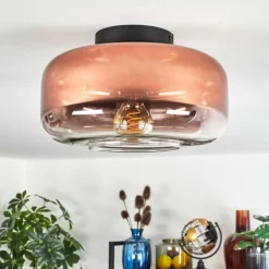 hofstein Boza Plafonnier Clair, Cuivré, 1 lumière