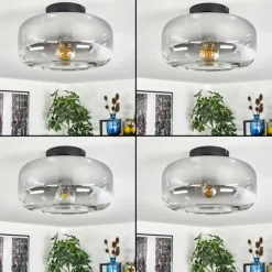 hofstein Boza Plafonnier Clair, Fumé, 1 lumière