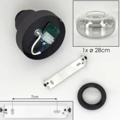hofstein Boza Plafonnier Clair, Fumé, 1 lumière