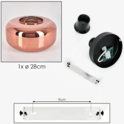 hofstein Boza Plafonnier Cuivré, 1 lumière