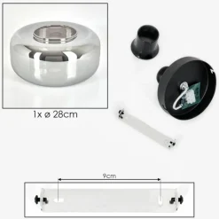 hofstein Boza Plafonnier Fumé, 1 lumière