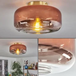 hofstein Boza Plafonnier Laiton, 1 lumière