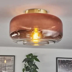 hofstein Boza Plafonnier Laiton, 1 lumière