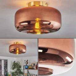 hofstein Boza Plafonnier Laiton, 1 lumière