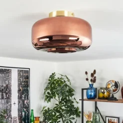 hofstein Boza Plafonnier Laiton, 1 lumière