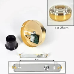 hofstein Boza Plafonnier Laiton, 1 lumière