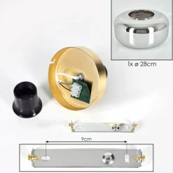 hofstein Boza Plafonnier Laiton, 1 lumière