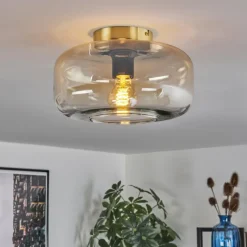 hofstein Boza Plafonnier Laiton, 1 lumière