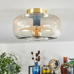 hofstein Boza Plafonnier Laiton, 1 lumière