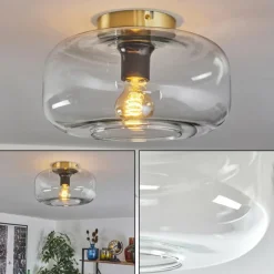 hofstein Boza Plafonnier Laiton, 1 lumière