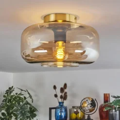 hofstein Boza Plafonnier Laiton, 1 lumière