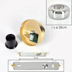 hofstein Boza Plafonnier Laiton, 1 lumière