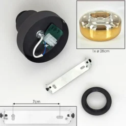 hofstein Boza Plafonnier Or, Clair, 1 lumière