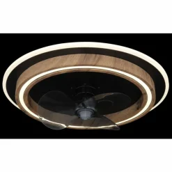 Luminaires Globo Lighting Bozan Ventilateur de plafond lumineux LED Écru, Noir, 1 lumière, Télécommandes