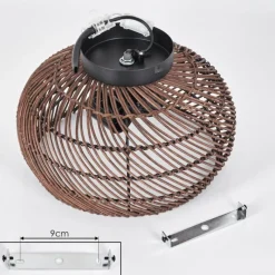 Luminaires Scandinaves-hofstein Brandala Plafonnier Noir, 2 lumières