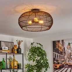 Luminaires Scandinaves-hofstein Brandala Plafonnier Noir, 3 lumières