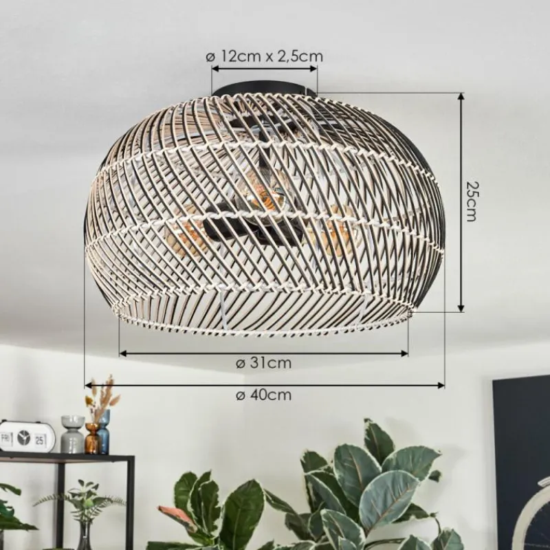 Luminaires Scandinaves-hofstein Brandala Plafonnier Noir, 3 lumières