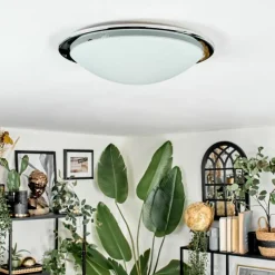 hofstein Brena Plafonnier Argenté, 2 lumières