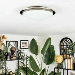 hofstein Brena Plafonnier LED Nickel mat, 1 lumière