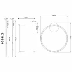Luminaires Globo Lighting Briggs Suspension LED Noir, 1 lumière, Télécommandes* Éclairage Led