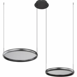 Luminaires Globo Lighting Briggs Suspension LED Noir, 1 lumière, Télécommandes* Suspensions