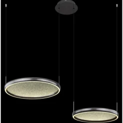 Luminaires Globo Lighting Briggs Suspension LED Noir, 1 lumière, Télécommandes* Suspensions