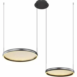 Luminaires Globo Lighting Briggs Suspension LED Noir, 1 lumière, Télécommandes* Suspensions