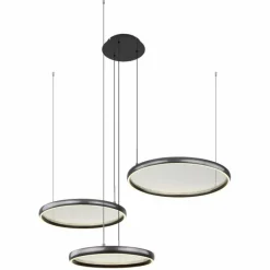 Luminaires Globo Lighting Briggs Suspension LED Noir, 1 lumière, Télécommandes* Éclairage Led