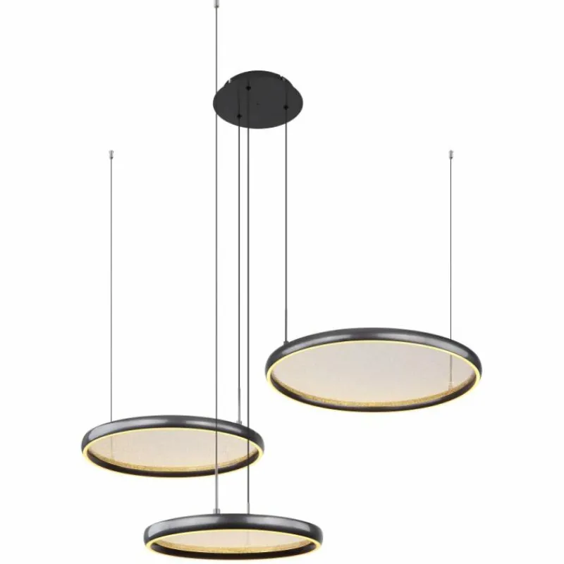 Luminaires Globo Lighting Briggs Suspension LED Noir, 1 lumière, Télécommandes* Éclairage Led