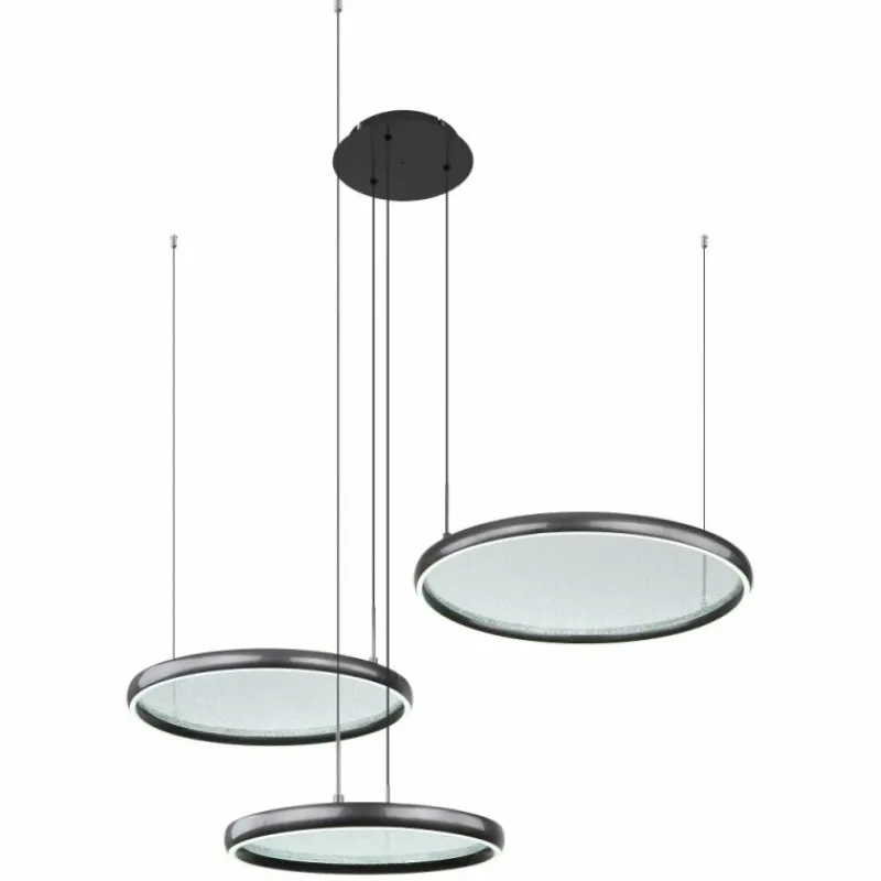 Luminaires Globo Lighting Briggs Suspension LED Noir, 1 lumière, Télécommandes* Éclairage Led