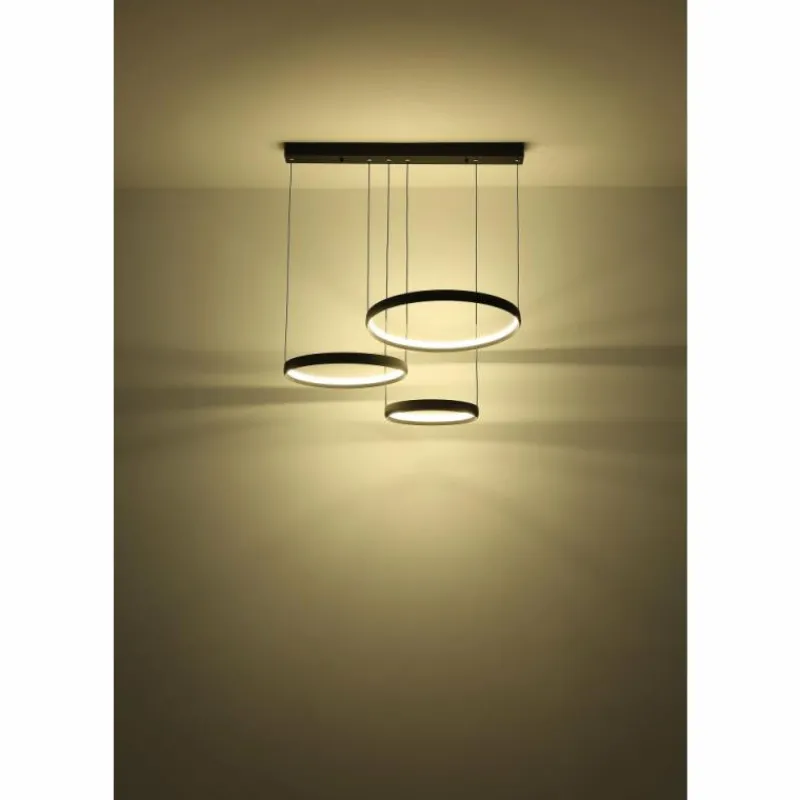 Luminaires Globo Lighting Briggs Suspension LED Noir, 1 lumière, Télécommandes* Éclairage Led