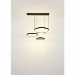 Luminaires Globo Lighting Briggs Suspension LED Noir, 1 lumière, Télécommandes* Éclairage Led