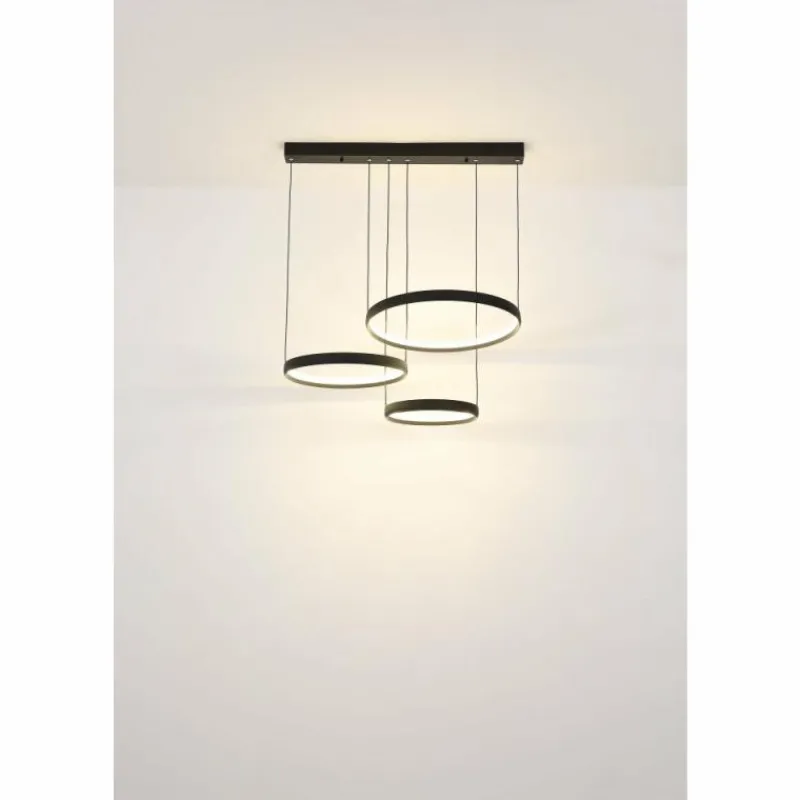 Luminaires Globo Lighting Briggs Suspension LED Noir, 1 lumière, Télécommandes* Éclairage Led