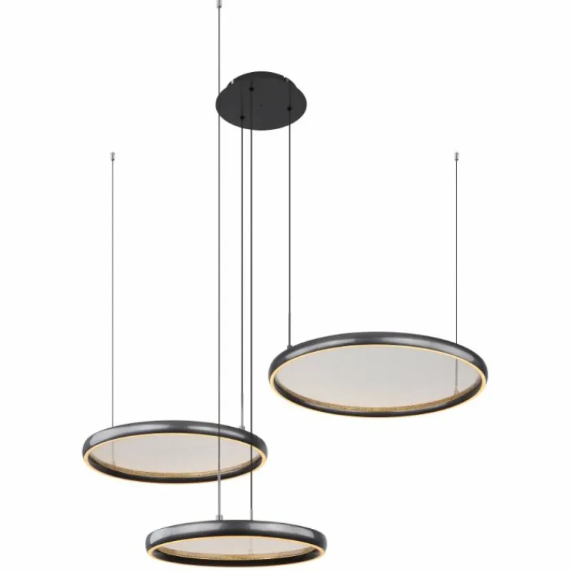 Luminaires Globo Lighting Briggs Suspension LED Noir, 1 lumière, Télécommandes* Éclairage Led