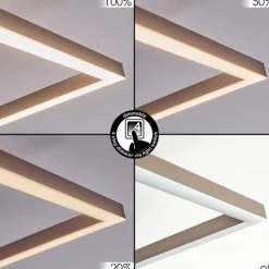 Lampes Dorées-hofstein Brina Plafonnier LED Brun, Or, 1 lumière