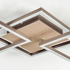 Lampes Dorées-hofstein Brina Plafonnier LED Brun, Or, 1 lumière