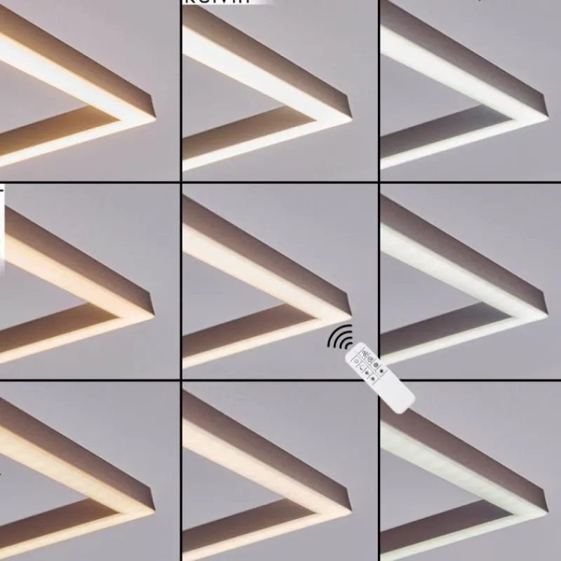 Lampes Dorées-hofstein Brina Plafonnier LED Brun, Or, 1 lumière, Télécommandes