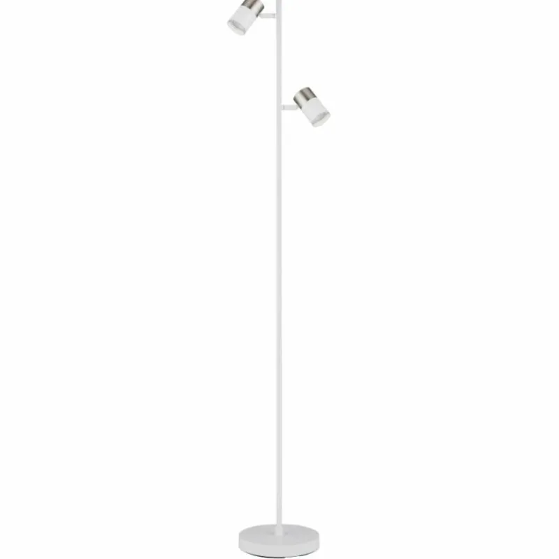 Luminaires Globo Lighting Brisbon Lampadaire Blanc, 2 lumières* Lampadaires Et Lampes Sur Pied
